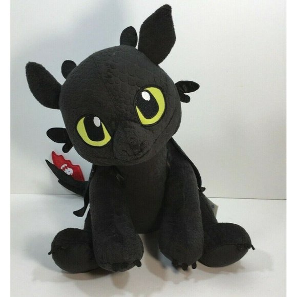 Build A Bear TOOTHLESS Plush How To Train Your Dragon Stuffed Animal Wings Black - Picture 6 of 11